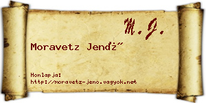 Moravetz Jenő névjegykártya